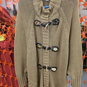 MICHAEL Michael Kors Tan Toggle Knit Sweater